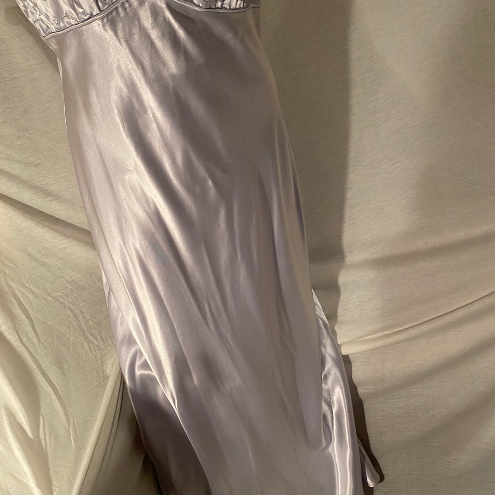 Betsy & Adam Sliver Sequin Front & Straps Gown 7/8 - image 3